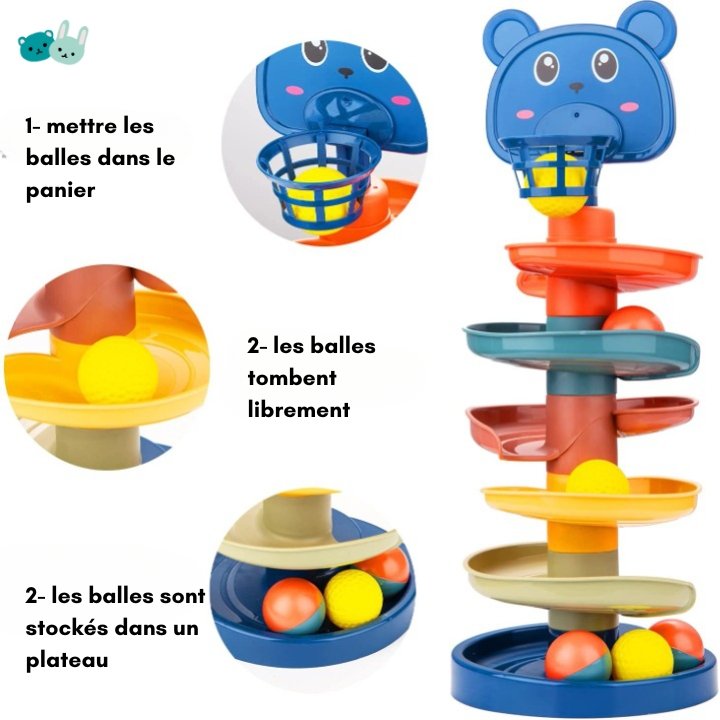 Tour à balles roulantes - TOWERBALL™ - lahalledesbambins